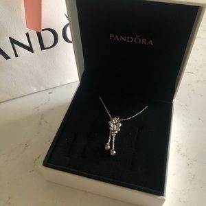 Pandora dazzling silver butterflies necklace